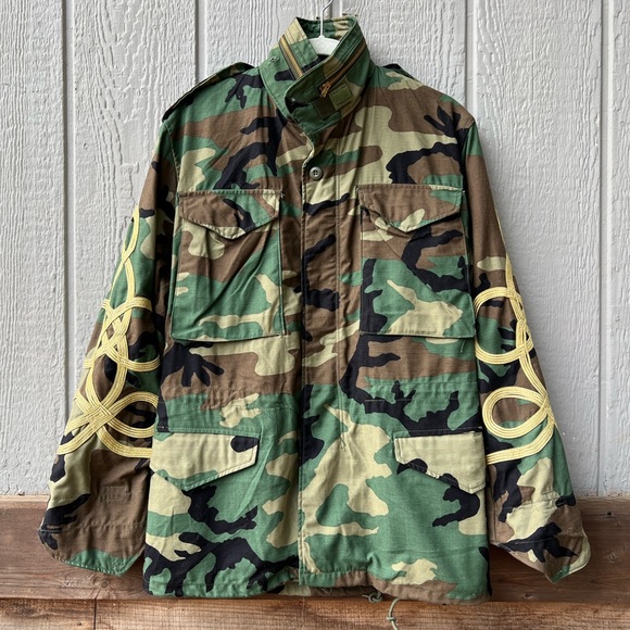 R13 repurposed coat camouflage lined heavy duty canvas military utility jacket - Picture 2 of 16